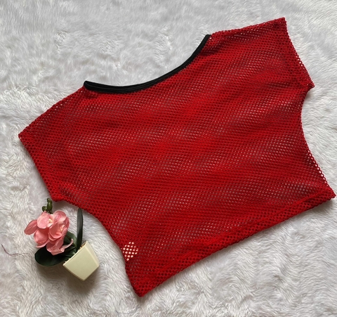 Cropped Tela ( Vermelho )