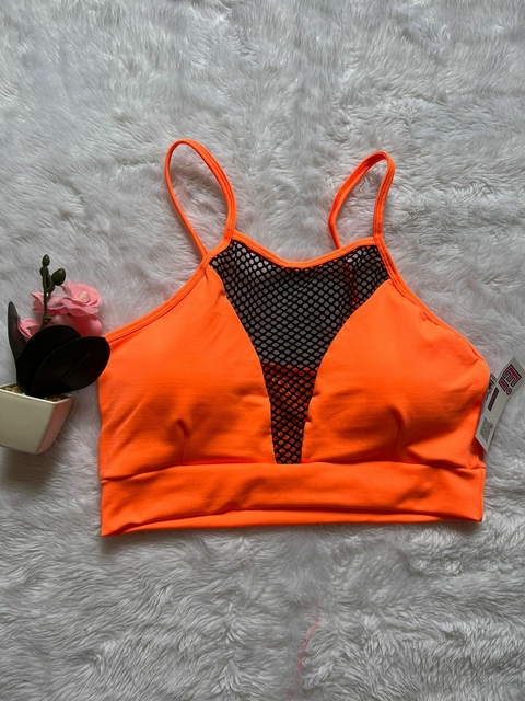 Top c/Bojo Telinha ( Laranja Neon )