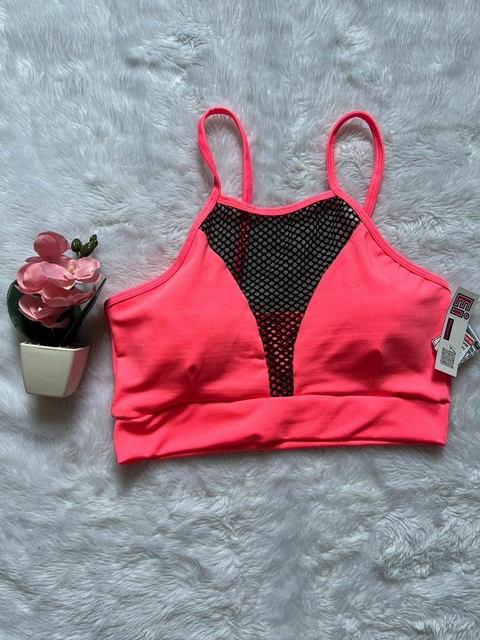 Top c/Bojo Telinha ( Rosa Neon )