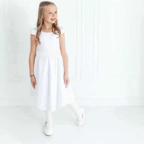 Vestido Infantil Mídi Com Faixa e laço em 25 cores PMG para 0 A 9 MESES ref4226