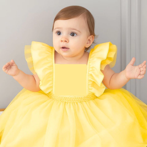 Vestido Midi em 25 Cores Festa Infantil 123 Ref4110