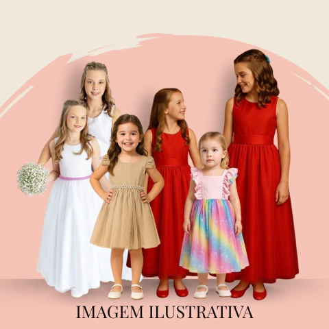 Vestido de Festa Infantil E Juvenil por Tamanho |Pacote Surpresa Infantil Mistery Box Exclusiva REF4251
