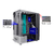 GABINETE GAMING K-MEX KRATOS III LATERAL EM ACRÍLICO/ LED RGB/ S/FAN - PRETO - CG-50TP - loja online