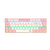 TECLADO MECANICO GAMER REDRAGON LAKSHMI SWITCH AZUL LED RAINBOW - BRANCO E ROSA - K606WP-R-PT-BLUE