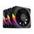 KIT COOLER FAN PCYES SANGUE FRIO 3 ARGB BLACK VULCAN REVERSE COM 3 UNIDADES - K3ARGBSF3RVBR