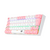 TECLADO MECANICO GAMER REDRAGON LAKSHMI SWITCH AZUL LED RAINBOW - BRANCO E ROSA - K606WP-R-PT-BLUE - comprar online