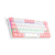 TECLADO MECANICO GAMER REDRAGON LAKSHMI SWITCH AZUL LED RAINBOW - BRANCO E ROSA - K606WP-R-PT-BLUE na internet