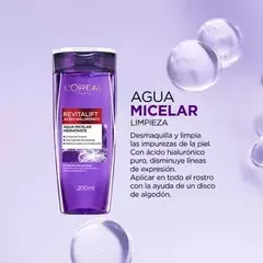 REVITALIFT ÁCIDO HIALURÓNICO AGUA MICELAR 200ML - L'OREAL PARIS - tienda online