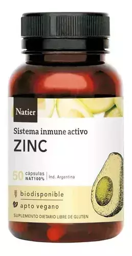 NATIER Zinc Concentrado Capsulas x 50 - comprar online