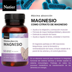 NATIER Magnesio Citrato Cápsulas X 50 en internet