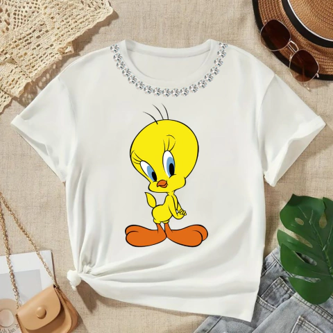 T-SHIRT - COM PEDRARIAS -PIU PIU - comprar online