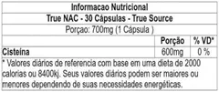 TRUE NAC 600MG 30 CAPS TRUE SOURCE - comprar online