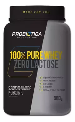 100% PURE WHEY ZERO LACTOSE 900 GRAMAS PROBIOTICA