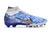 Chuteira Nike Zoom Mercurial Vapor 15 Elite Azul e Branca Cano Alto Campo - comprar online