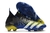 Chuteira Adidas Predator Freak Cano Alto .1 Low FG Cano Alto Preta, Azul e Amarela Campo