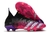 Chuteira Adidas Predator Freak .1 Low FG Rosa, Lilás e Preta Cano Alto Campo