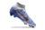 Chuteira Nike Zoom Mercurial Vapor 15 Elite Azul e Branca Cano Alto Campo