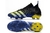 Chuteira Adidas Predator Freak Cano Alto .1 Low FG Cano Alto Preta, Azul e Amarela Campo - Itabuna Chuteiras