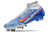 Chuteira Nike Mercurial Air Zoom 9 Elite SG-PRO Trava Mista Branca e Azul na internet