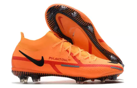 Chuteira Nike Phantom GT2 Elite Laranja Cano Alto Campo