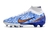 Chuteira Nike Zoom Mercurial Vapor 15 Elite Azul e Branca Cano Alto Campo - Itabuna Chuteiras