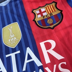 CAMISETA RETRO - BARCELONA 2015/16 - PARCHE MUNDIAL DE CLUBES - MESSI y NEYMAR - camisetasEFP