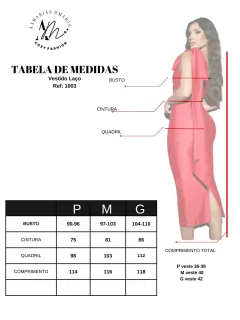 Vestido Feminino Malha Prada laço sem manga