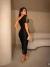 Vestido Midi Com Laço Malha Prada Jhesley