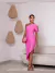vestido midi rosa verão 2025