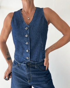 Chaleco Denim Blue Intense