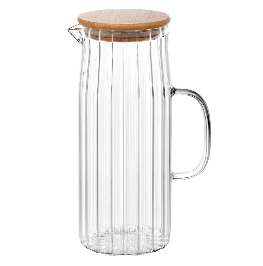 Jarra de Vidro Wolff Tampa de Bambu1,1l