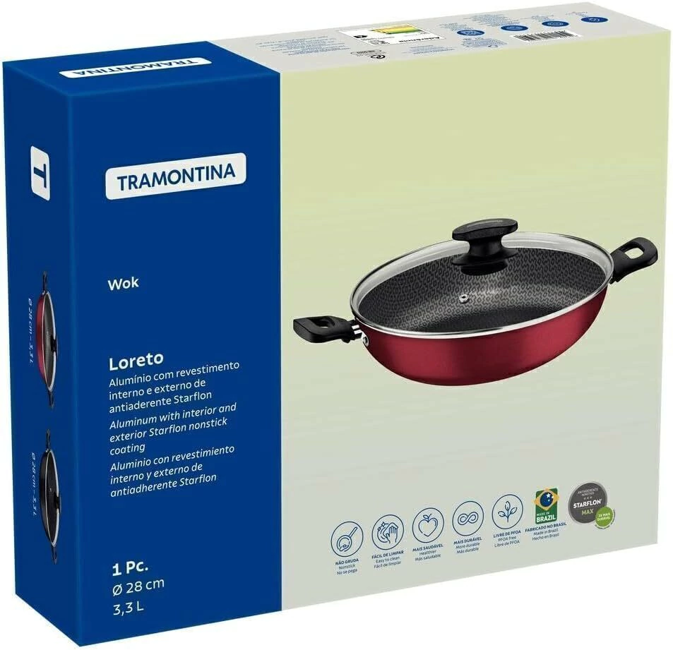 Wok Loreto Tramontina com Tampa