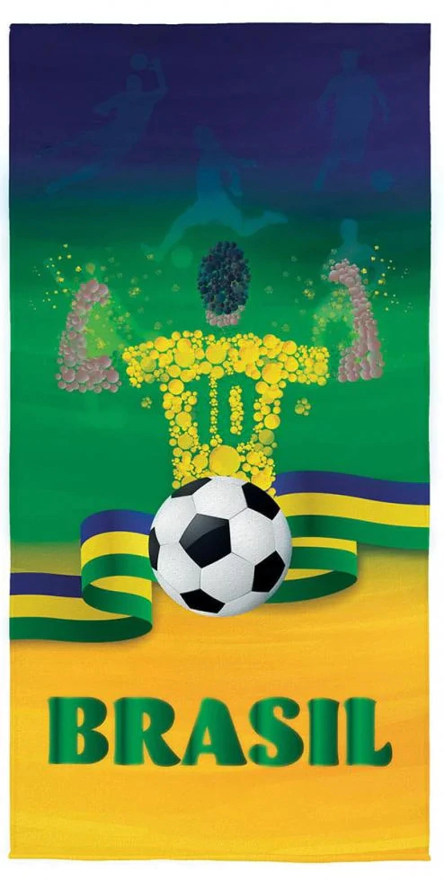 Toalha Aveludada De Praia Brasil 70x140 Lepper