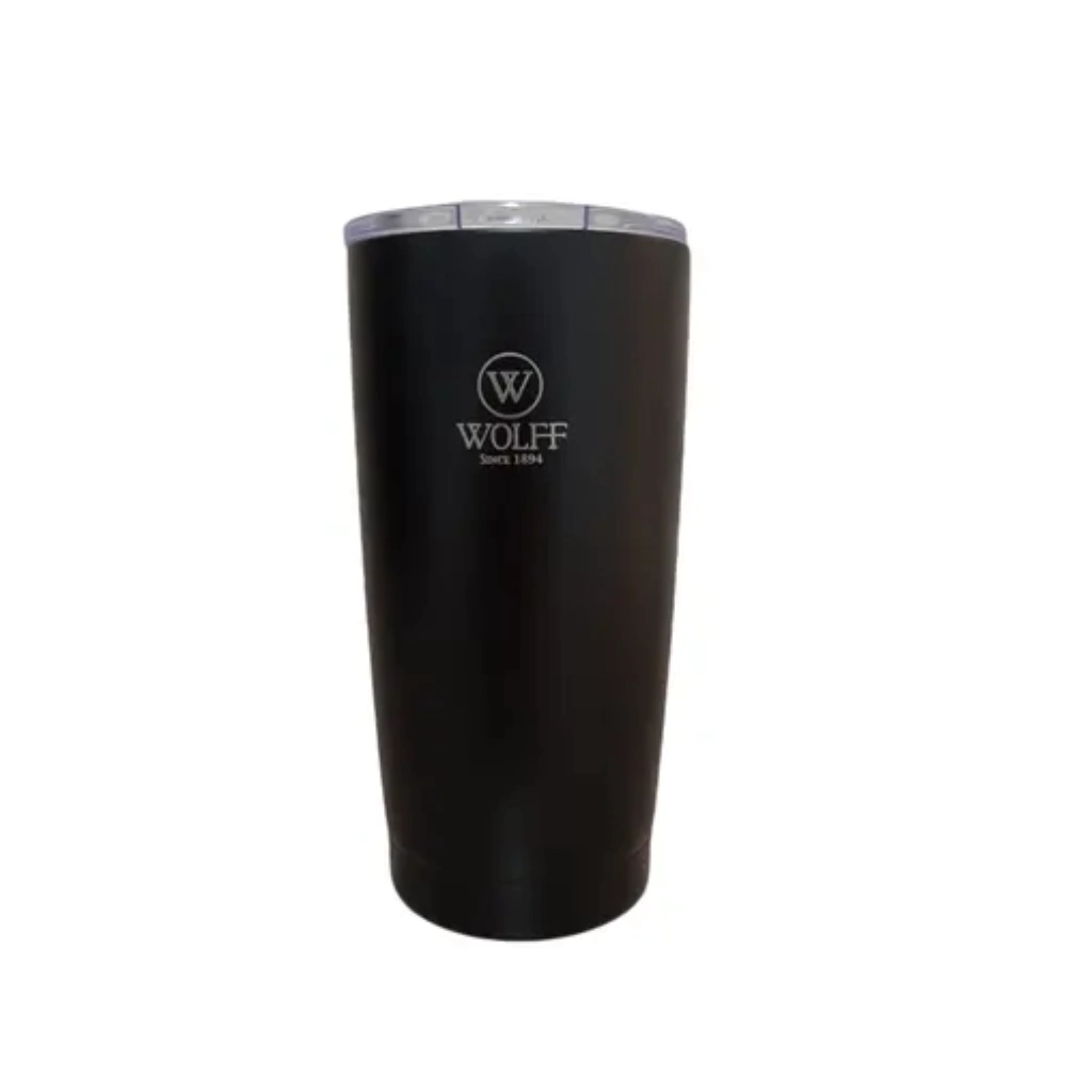 Copo Térmico Com Tampa 600Ml Gelado Quente Original Preto