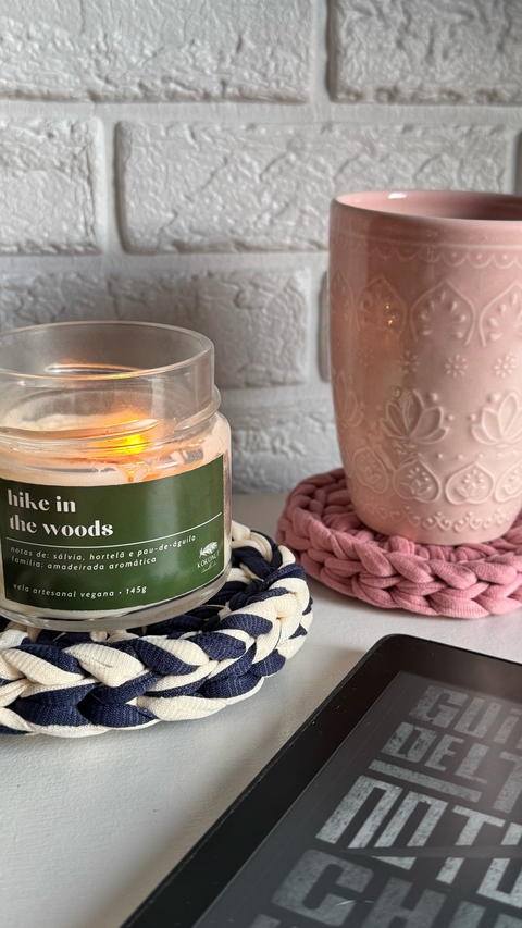 Porta-vela em crochê - comprar online