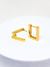 ARGOLA SQUARE PRATA E DOURADO - comprar online