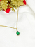 COLAR LACRIMA DI SMERALDO DOURADO - loja online
