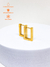 ARGOLA SQUARE PRATA E DOURADO - comprar online
