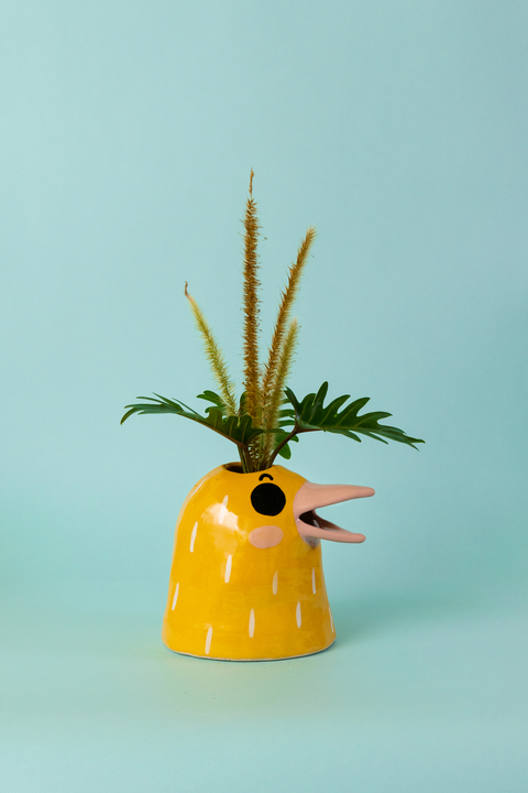 Vaso pintinho amarelo