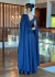 Vestido Skarlet, Vestido Longo de festa no tecido prada acetinado com bojo, zipper na lateral, capa no braços e detalhe com fivela na cintura - loja online