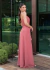 Vestido Tauane, Vestido de festa longo no tecido crepe ceda com bojo, fenda e babado na fenda. - comprar online