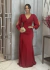 Vestido Sissa, vestido longo de festa de malha fria com bojo e fenda na lateral.