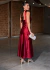 Vestido midi de cetim. - comprar online