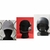 Imagem do Kit Cabeça De Isopor Manequim Masculina Preta + Suporte
