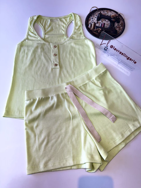 Pijama Helena- Pistache - comprar online