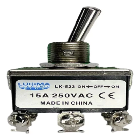 CHAVE ALAVANCA 3 POSICOES 15A 250VAC LIGA/DESLIGA/LIGA LUKMA