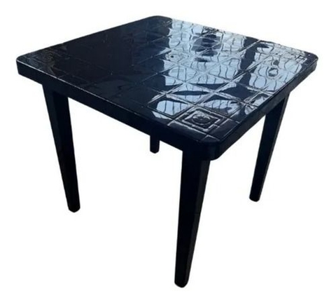 MESA FLORIDA 78 X 78 CUAD. BLANCA/NEGRA