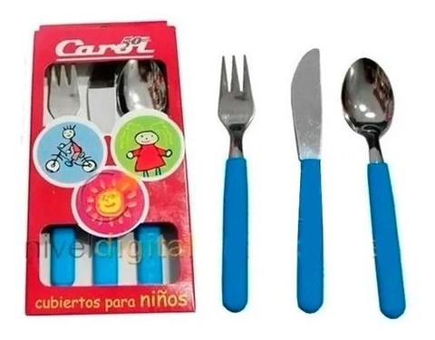 CUBIERTOS NIÑO X 3 CAROL