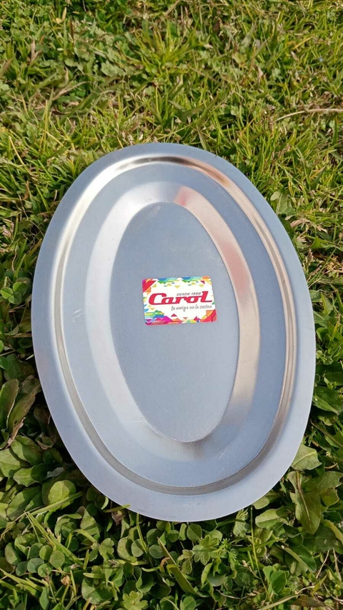 FUENTE ACERO OVAL 33CM CAROL