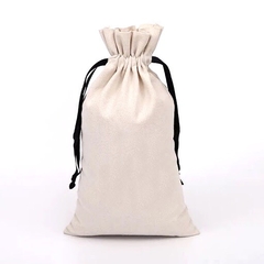 Bolsa de lienzo 2 cordones 15 x 35 cms (Ideal p/botella vino 750ml) - comprar online
